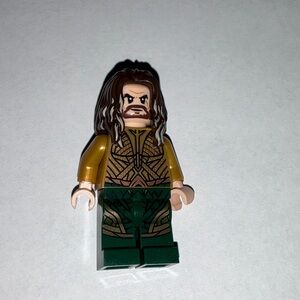 Aquaman with Dark Brown Long Hair and Dark Green Legs Minifigure